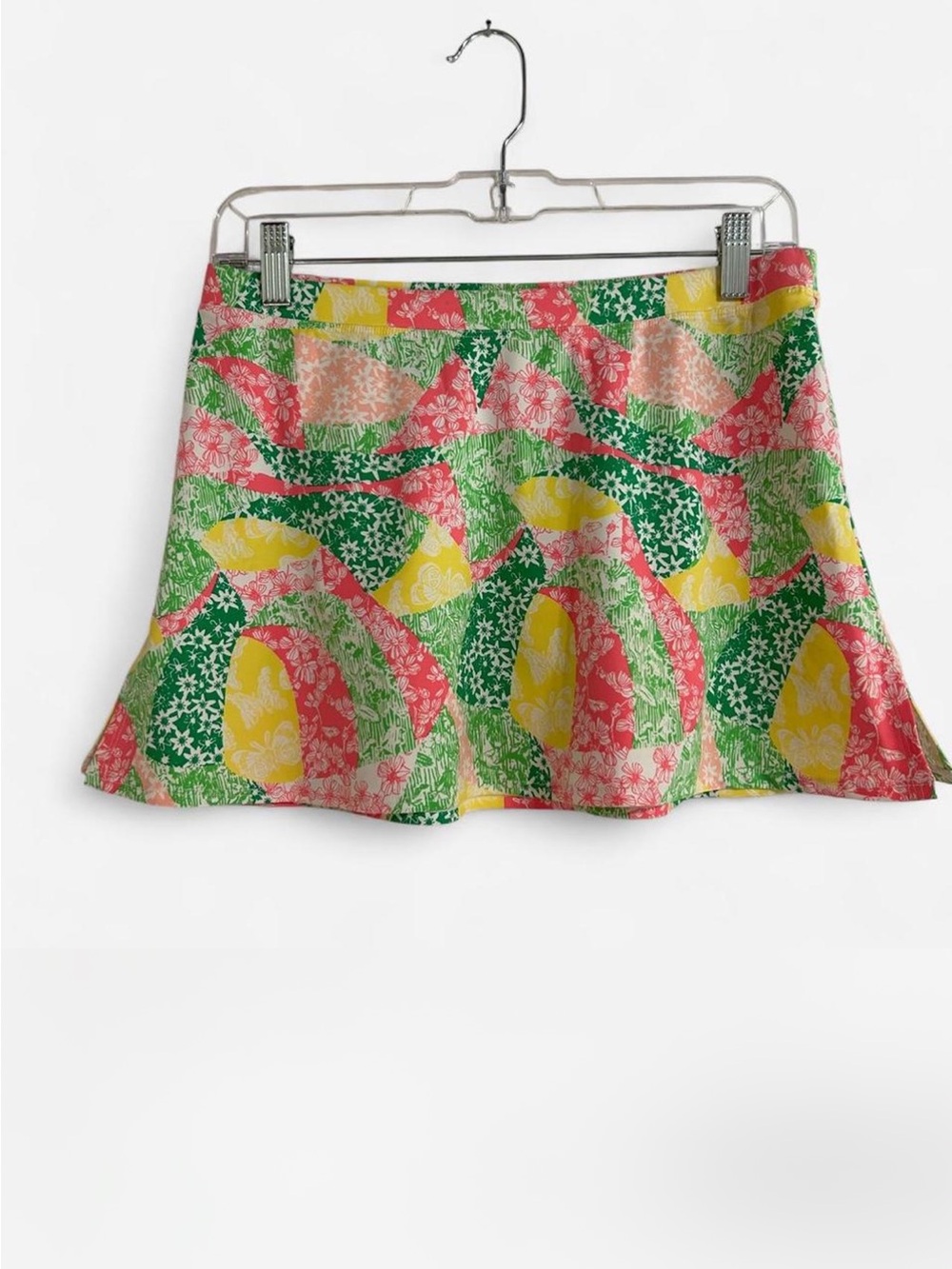 Lilly Pulitzer XS Swim Skirt Multicolor Patchwork Print Bikini Bottom Cover Up